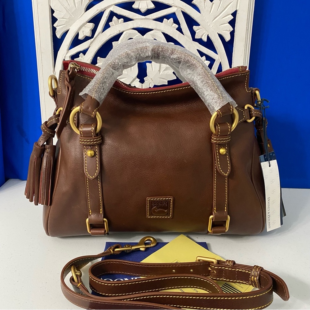 Dooney & Bourke Florentine Small Satchel Chestnut NWT